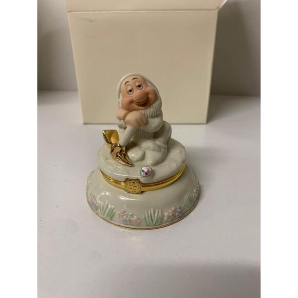 LENOX SLEEPY TREASURE BOX Disney Snow White NEW in BOX with COA - Picture 2 of 8